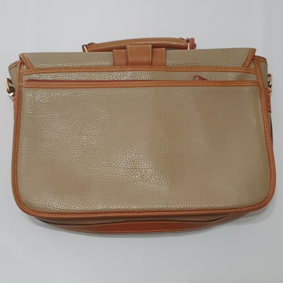 Vintage Dooney and Bourke Taupe Leather Briefcase - Picture 3 of 14